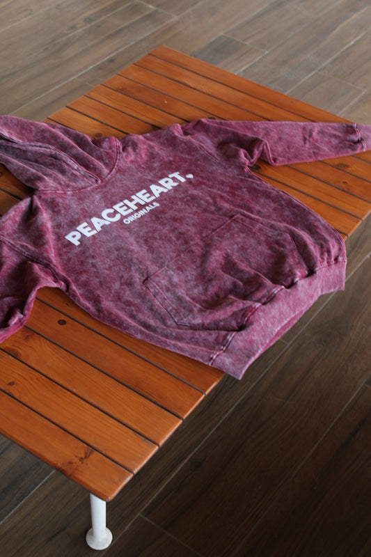 Burgundy Stone Wash Premium Unisex Hoodie