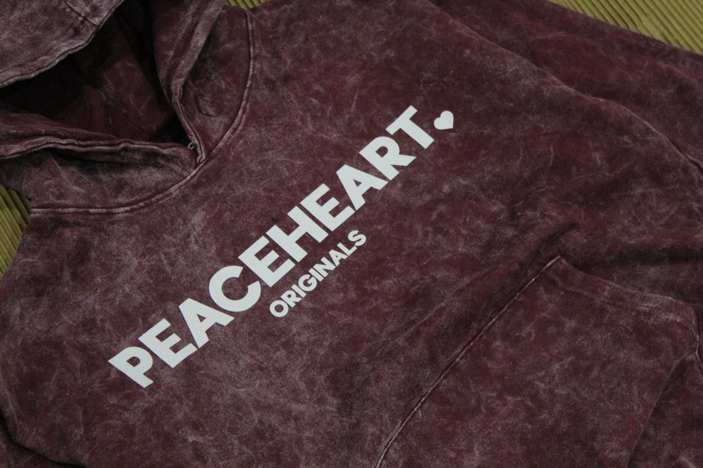 Burgundy Stone Wash Premium Unisex Hoodie