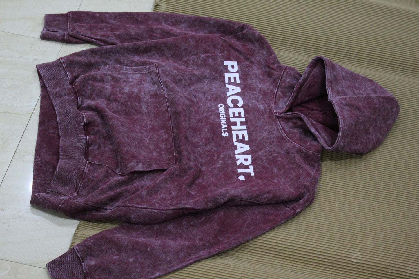 Burgundy Stone Wash Premium Unisex Hoodie