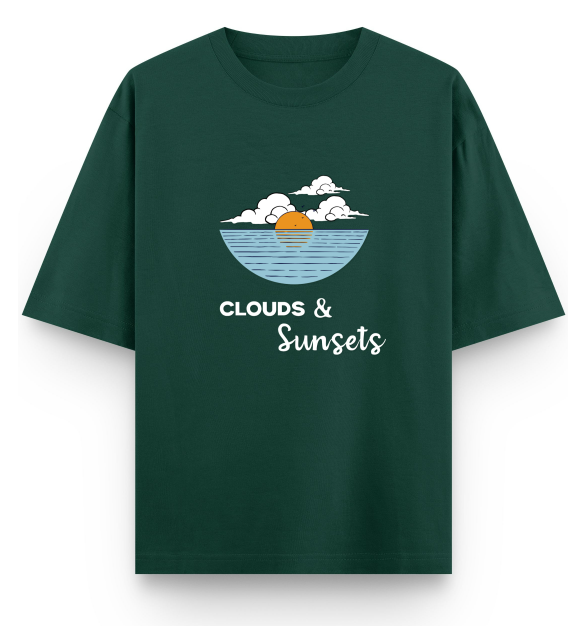 CLOUDS AND SUNSETS(BOTTLE GREEN)