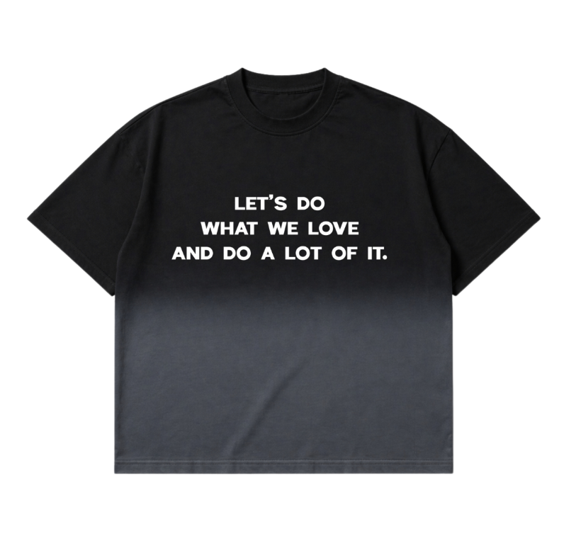 WHAT WE LOVE(Black Ombré Wash Boxy Fit)