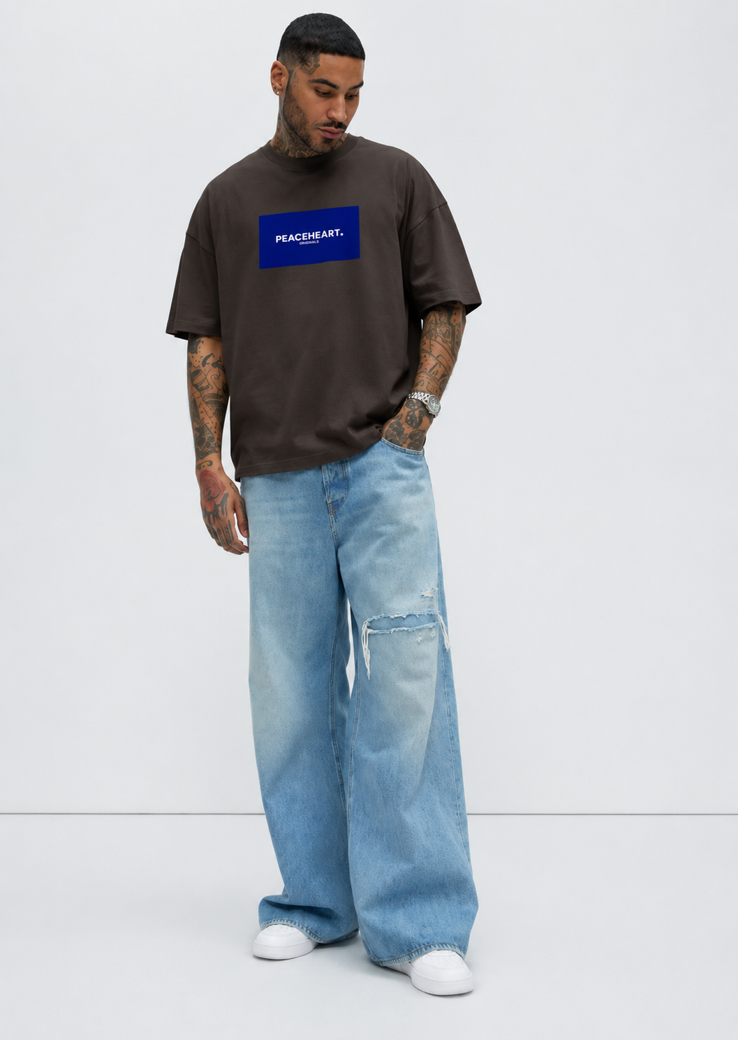 ESSENTIALS (Coffee Oversized T-Shirt)