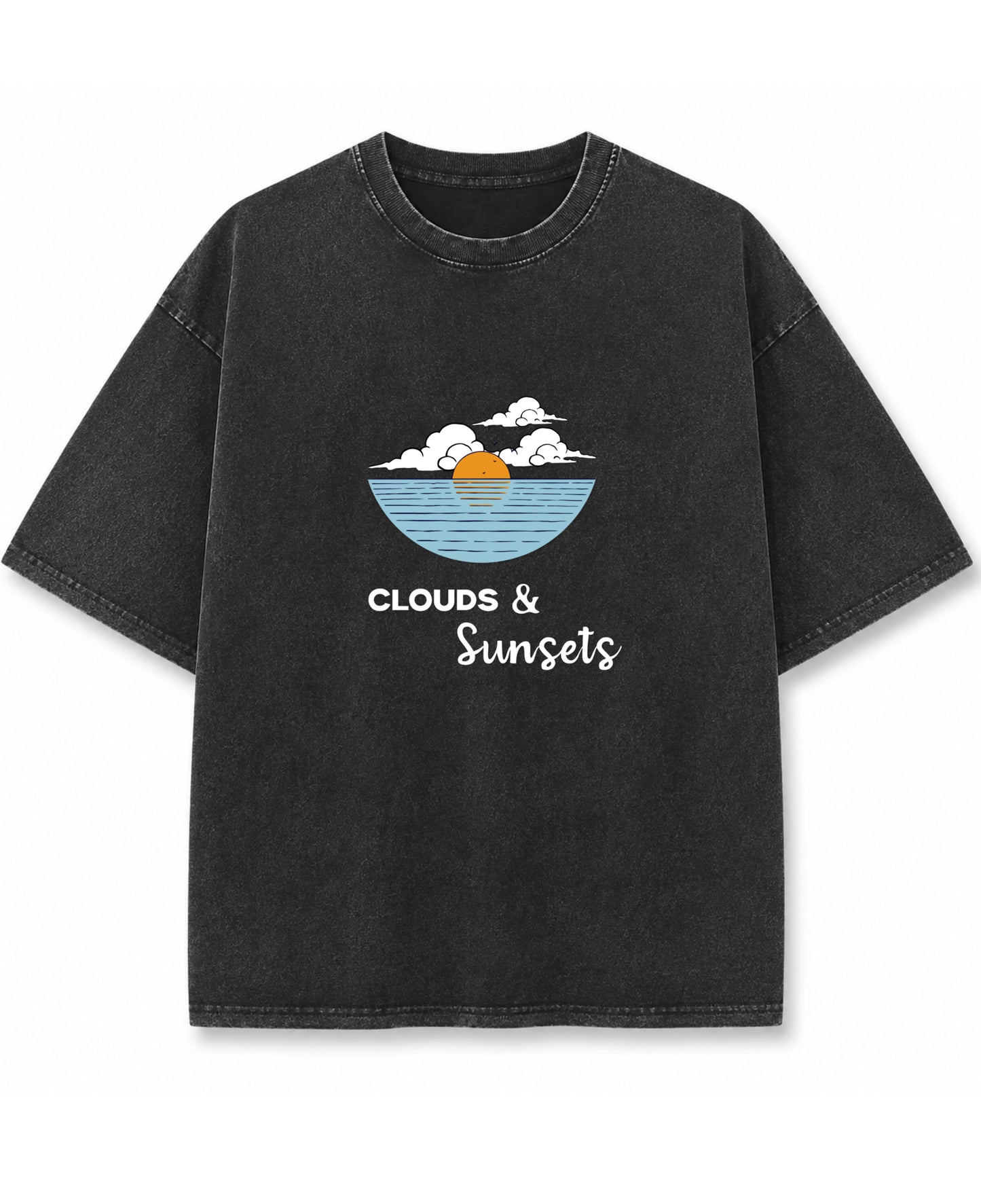 Vintage Fade Wash Oversized T-shirt Front Design