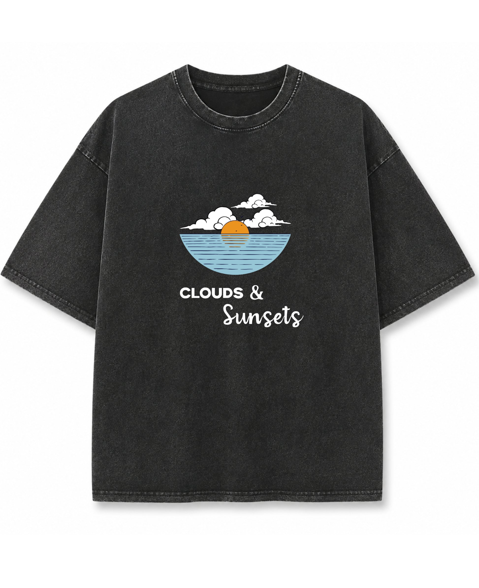 Vintage Fade Wash Oversized T-shirt Front Design