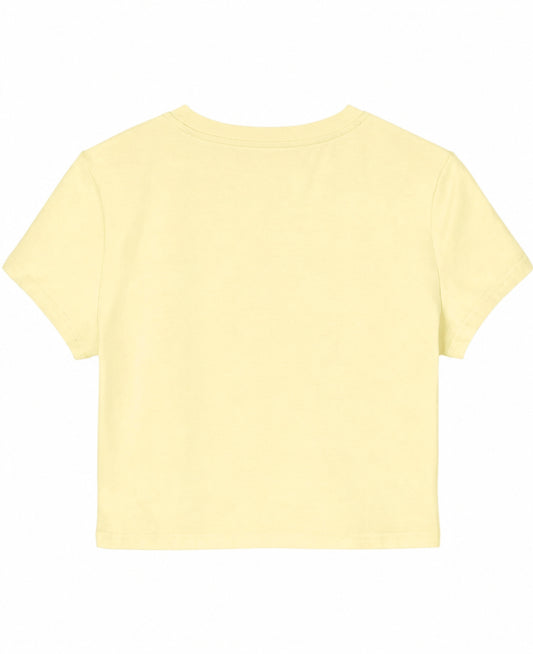 Butter Yellow Baby Tee Back Design