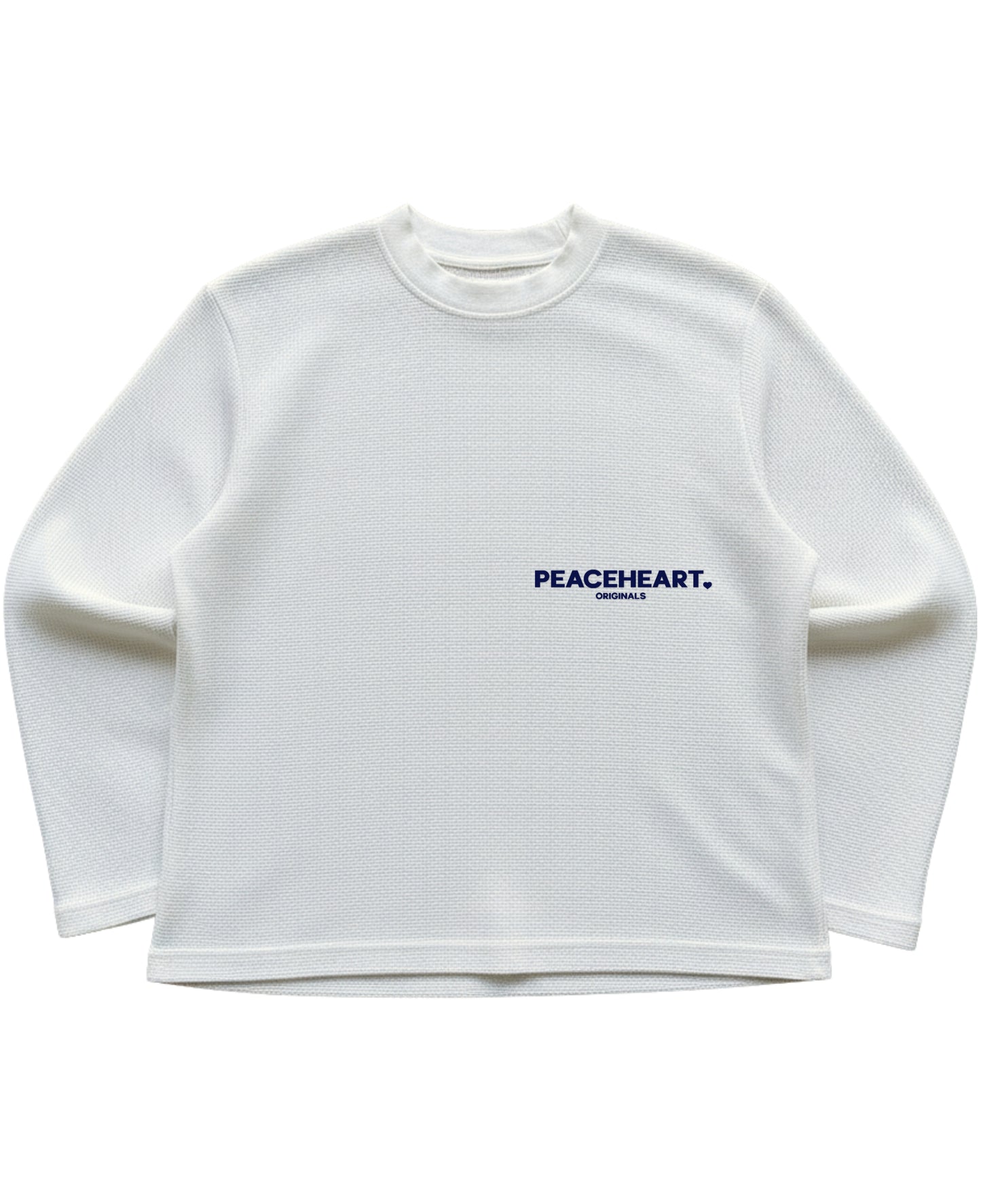 Off-white waffle knit oversized full-sleeve Front Design