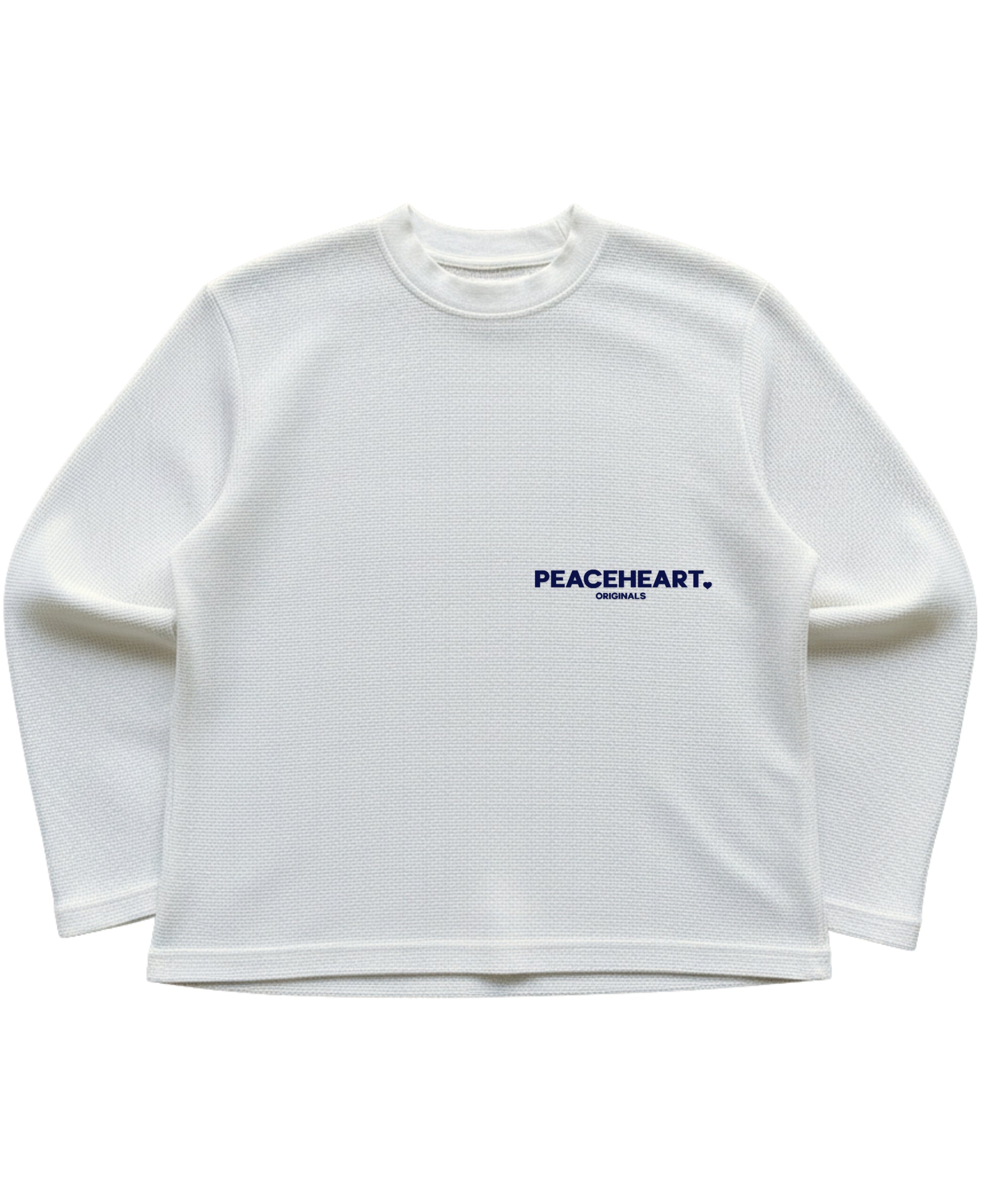 Off-white waffle knit oversized full-sleeve Front Design