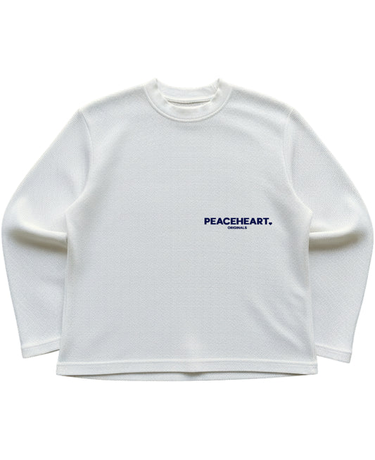 Off-white waffle knit oversized full-sleeve Front Design